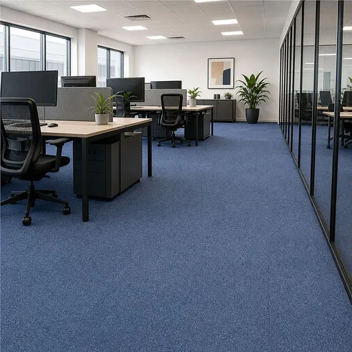 5m2 Box of Premium Carpet Tiles Commercial Domestic Office Heavy Use Flooring Blue