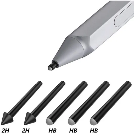 5 Pcs Original HB Surface Pen Replacement Tips Compatible with Surface Pro 2017 Model 1776 and Surface Pro 4 Black