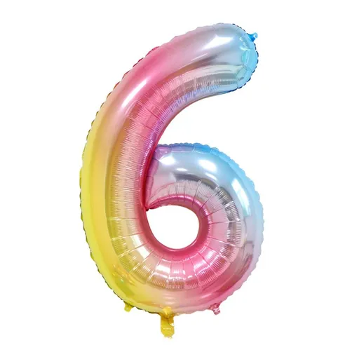 Number Balloon Rainbow Gradient Colorful Big Number Balloons 32 Inch kit for Happy Birthday Party Decorations -2pcs