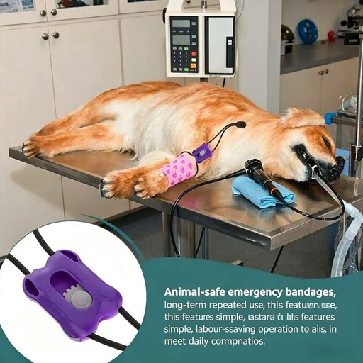 Animal-safe emergency bandages, purple (10 bandages per pack)