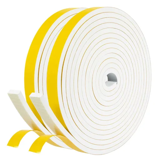 Adhesive Door Seal Strip for Door Window Frame, Soundproof Foam Tape Roll Draft Proof High Density Insulation Strip