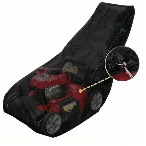 Lawn Mower Cover, Waterproof Heavy Duty Push Mower Covers Outdoor, Dust UV Protection, Universal with Drawstring 420D