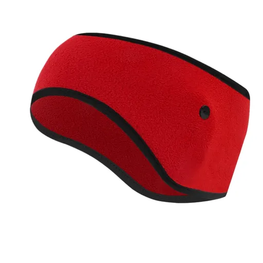 Winter Fleece Ear Warmer Headband with Button Straps for Running Cycling Hiking Outdoor Sports