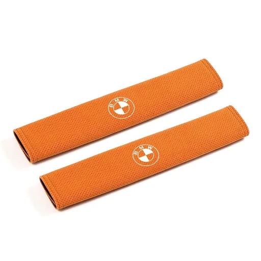 BMW Seat Belt Shoulder Protector Suede 31.2 * 6.5cm orange pair