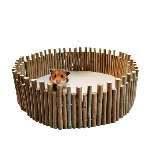 Hamster Bridge Hamster Wooden Fence Squirrel Flexible Bending Ladder Cage Toy Sandrat（30cm）