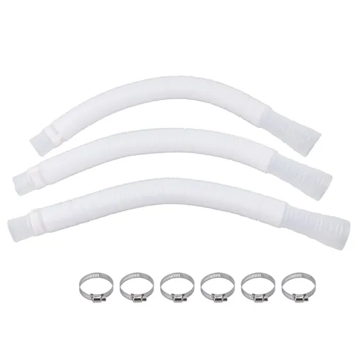 3Pcs Hose Polyethylene Plastic Replacement Pressure Resistant Leak Proof Pool Pump Hose