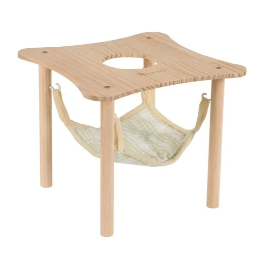 Guinea pig hammock with wooden support, small animal hammock, large platform for guinea pigs, rabbits, ferrets, hamsters to hide and sleep (light green)