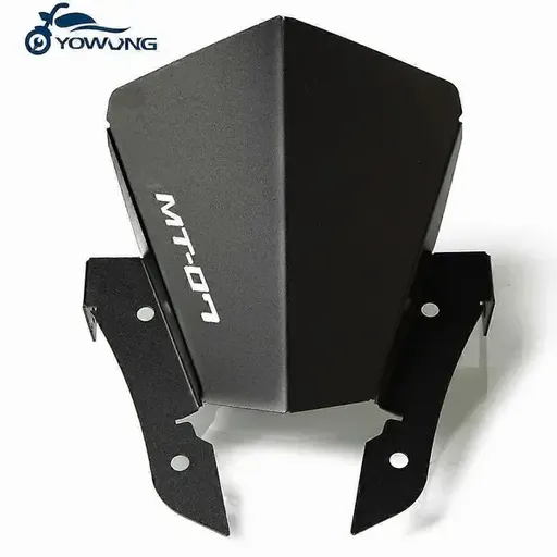 Motorcycle Windshield compatible with YAMAHA MT07 MT-07 FZ-07 2013 2014 2015 2016 2017 Motorcycle Wind Deflector Windscreen MT 07, Made of Aluminum