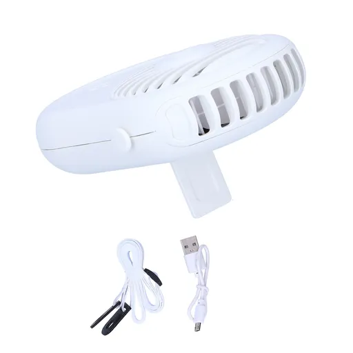 Portable Handheld Electric Fan Mini Compact Neck Hanging Fan for Summer Home Office UseWhite