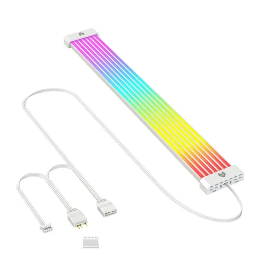 Power Extension Cable Kit,3 Pin Motherboard Power Supply Cable Soft Silicone Tube Extension Sleeved Cable for Computer Gaming Case