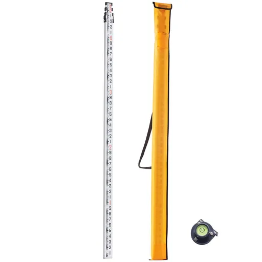 Measuring Rod 16-Feet/10ths 4 Sections Telescopic Grade Rod 1/10ft w/ Bag
