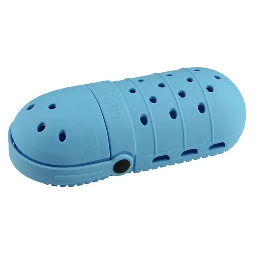 Portable Makeup Brush Holder Silicone Organizer 21 Slots Washable 20x8x5cm Blue
