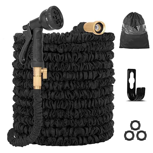 (50FT)Flexible Garden Hose Pipe Expandable Garden Hose Expanding Hose Pipe with 8 Function Spray Gun, Flexible Hose Pipe