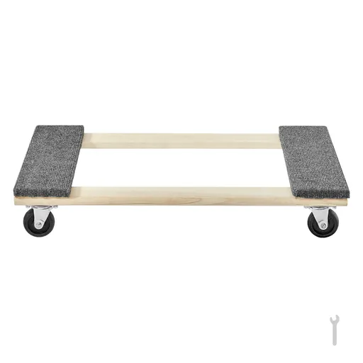 Furniture Dolly, 454kg Load Capacity, 457.2x762mm, 4x76mm PP Swivel Casters, Heavy Duty Hardwood Furniture Moving Dolly, Mover's Dolly, Moving Cart with Wheels for Heavy Furniture Home Cleaning