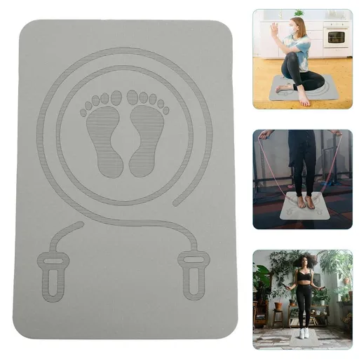 Non- TPE Indoor Fitness Mat for Home Workouts, Jump Rope Exercise, Round Grey Mat, 1 Piece