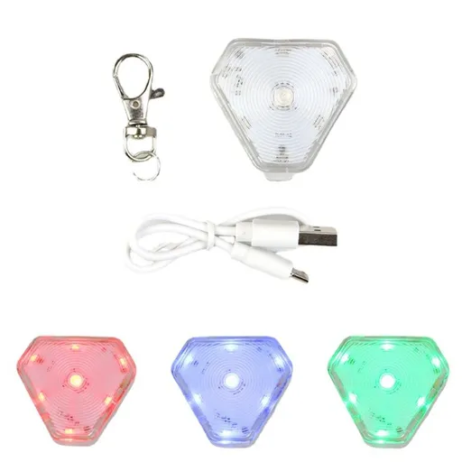 2pcs Rechargeable Collar Light - Carabiner Keychain Clip with LED Light - Clip Color-Changing Light for Dog Collars