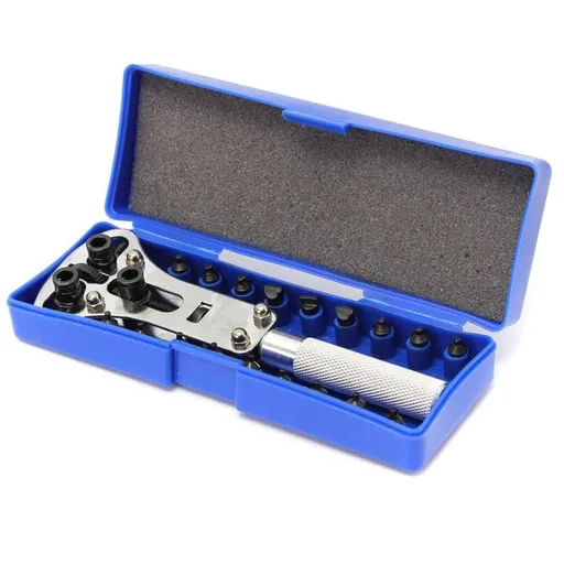Watch Repair Tool Kit, 3 Point Wrench Screw Case Remover Tool, Adjustable Watch Back Case Opener, Battery Replacement and Movement
