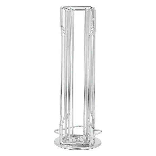 Coffee Capsule Stand 360° Rotation Anti Slip Thick Base Wrought Iron Capsule Pod Holder for Vertuoline 20pods Silver