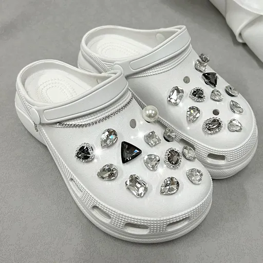 Bling Shoe Charms for Women Girl - Shoe Decoration Charms Crystal Diamond Luxury Shoe Accessories for Sandals,Party Favors Gifts