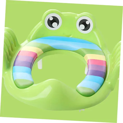 Children's Toilet Children Auxiliary Toilet Seat Baby Potty Trainer Slip Toilet Seat Travel Potty Seat for Boys and Girls (green)
