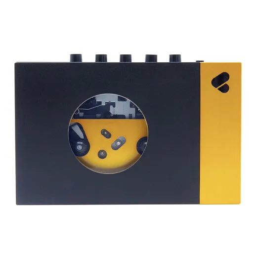 We Are Rewind Portable Cassette Player & Recorder - Amy, Black & Yellow
