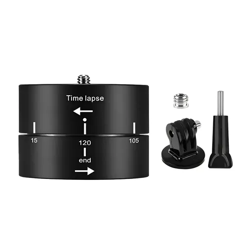 Action Camera 360° Rotating 60/120min Time Lapse Timer Tripod Head Adapter Gopro - 120min