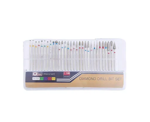30Pcs Tungsten Steel Nail Drill Bits Manicure Pedicure Gel Polish Removal Tool-A