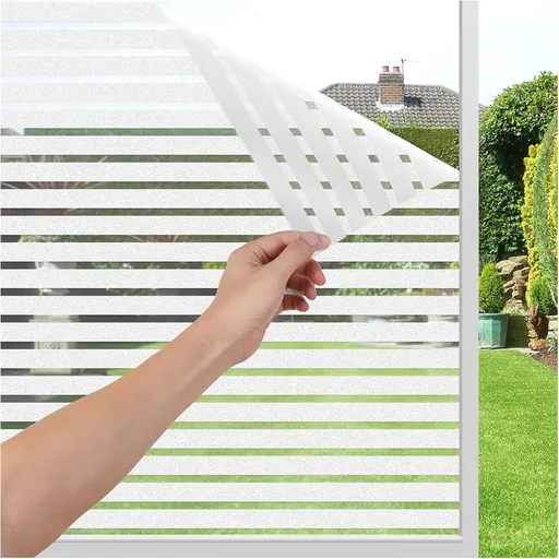 Privacy Window Film Frosted Glass Window Film 17.5 x 78.7 in No Glue Window Static Cling Glass Door Film Anti-UV Glass Films Strips Frosted Sliding Window Covering Stickers for Home Office