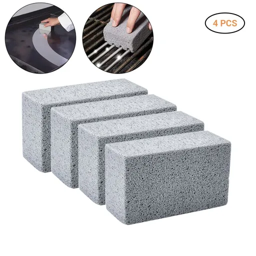 4Pcs Grill Cleaning Bricks Blocks Reusable Descaling Cleaning Pumice Stones for Removing Stains BBQ Cleaning