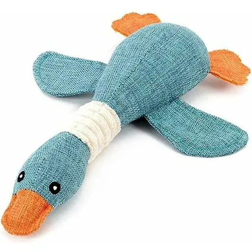 Puppy Dog Toy Accessories Blue, Soft Surprise Gift Plush Interactive Dog Toy in the Shape of a Wild Goose, 32cm