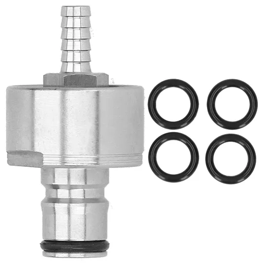 Stainless Steel Carbonation Cap with 5/16in Barb Ball Lock Type Fit Soft PET Bottle Beer Making