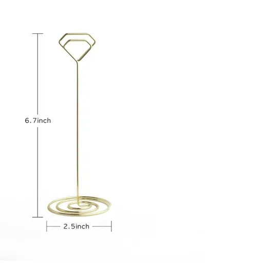 12Pcs Unique Table Number Holders，Table Number Stands, Picture Clips Name Card Photo Holder for Wedding Birthday Party Baby Shower