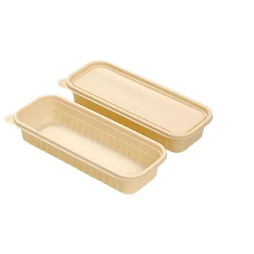 Corn Starch Meal Prep Containers Lids Durable Multi Compartment - C1