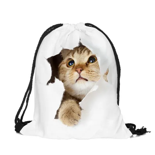 Black Cat Drawstring Backpack Gym Backpack Sackpack Butterfly Swim Yoga Bag Sports Drawstring Bags For Men Women Small