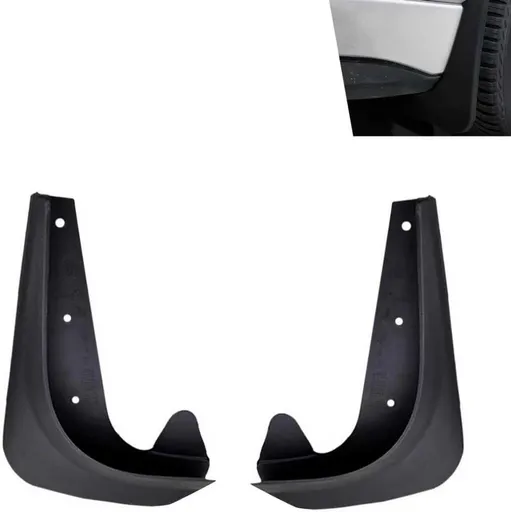 2 PCS Car Mud Flaps, Small Splash Protection Mudguard, Waterproof All-weather Mud Flap Kit for Left Right Front Wheel, Universal Protective Modification for Cars Sedans (Black)