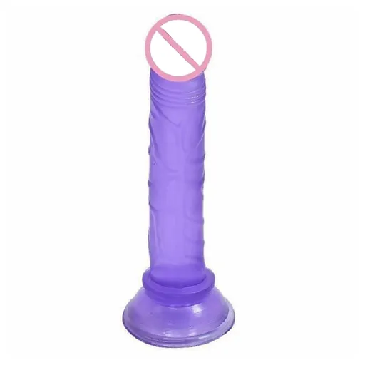 House Of Dasein Deep Throat Suction Cup Dildo Realistic Penis Bondage Kink - Purple