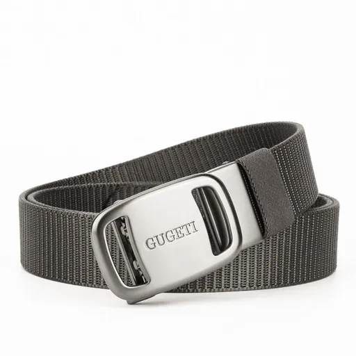men's belt, outdoor sports belt, canvas belt, alloy automatic buckle, men's accessory, Australian belt, automatic belt men, casual belt, durable belt, travel belt - Gray - Size 130cm-51.1in