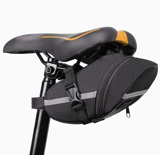 21*9*9 cm - Bicycle Saddle Bag - under-saddle bike bag - bicycle saddle bag for mountain bikes - waterproof bag - outdoor accessories - cycling gear - for phone, wallet, keys, tools, accessories - black