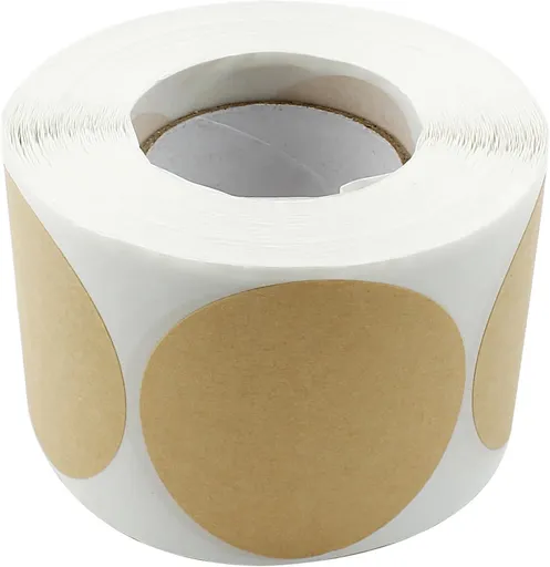 500 Pieces - Labels - Stickers - Round Stickers - Sealing Sticker - Sealing Seal - Food Labels - 5cm - Yellow - Self-Adhesive - Removable - Easy to Write on and Distinguish - For Containers, Boxes, Bags