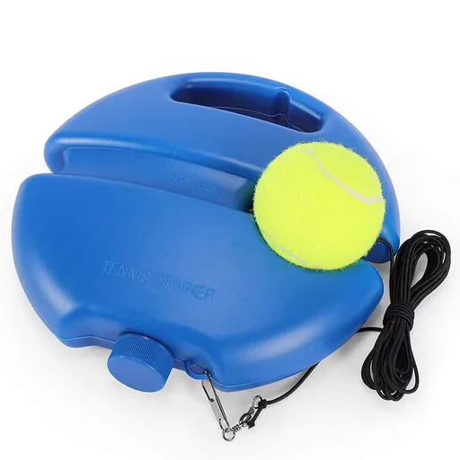 Portable Self-Study Tennis Training Set - Tennis Rebounder with High-Elasticity String, Baseboard & Durable Training Ball