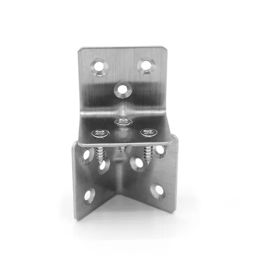 Stainless Steel 90 Degree Right Angle Brackets Fastener Corner Braces with Screws L Shape Joints Plate 2 Pcs