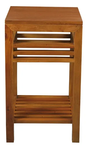 Holland Solid Mahogany Lamp Table (Light Pecan)