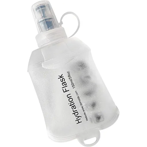 Collapsible Water Bottle Reusable Foldable Roll-Up Bottle Lightweight Space Saving for Hiking Camping Travel Sports Transparent - 150ML