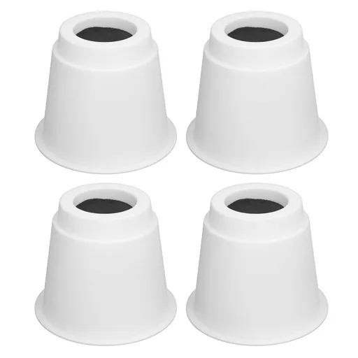4Pcs 5 Inch Heavy Duty Round Furniture Bed Risers Lifter with Anti Slip Top for Table Chair Desk Sofa