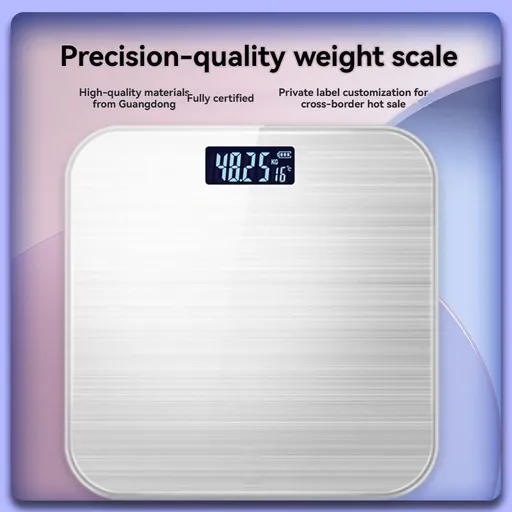 Bathroom Scale Digital Scale Step-On Scale High Precision Scale - Silver - Size 01