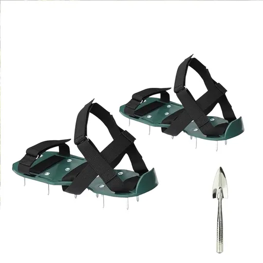 Spiked Lawn Aerator Shoes - Dual Strap Design with Steel Cleats for Easy Soil Aeration - No-Tool Assembly, One Size Fits Most for Healthier Grass & Lawn Maintenance