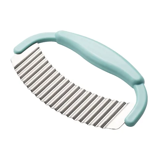 Stainless Steel Wavy Crinkle Cutter Ergonomic Handheld Veggie Slicer, Potato Fry Pickle CutMetal canisterg Tool Matching Crinkle Cutter And Crinkle Cutter For Kitchen Prep Gadget