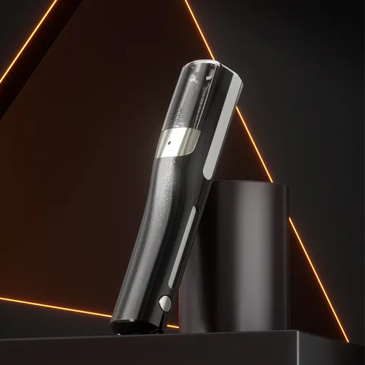 Black Cordless Automatic Split End Hair Trimmer - High-Speed Double-Sided Blade, Visible Trimming Window & Large Opening