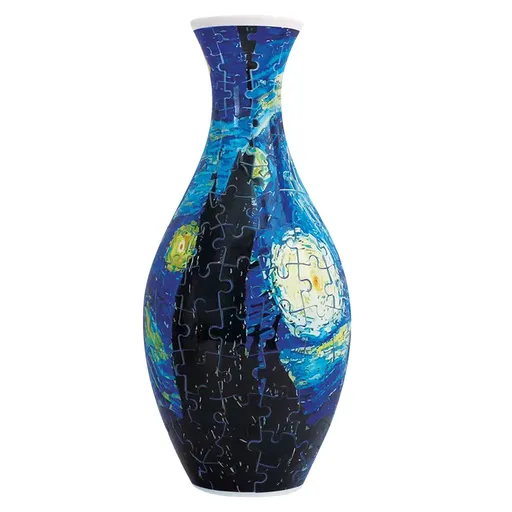 160 PCS Van Gogh 3D Puzzle Vase - DIY Interlocking Flower Vase Kit, Home Decorative and Toy Gift for Women