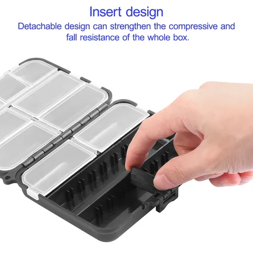 Men Fishing Tackle Kit Box Black 1Set